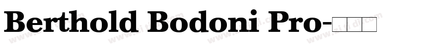 Berthold Bodoni Pro字体转换